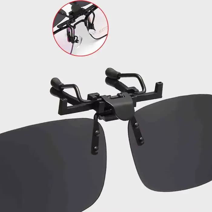 Lunettes de soleil jaunes à clipser