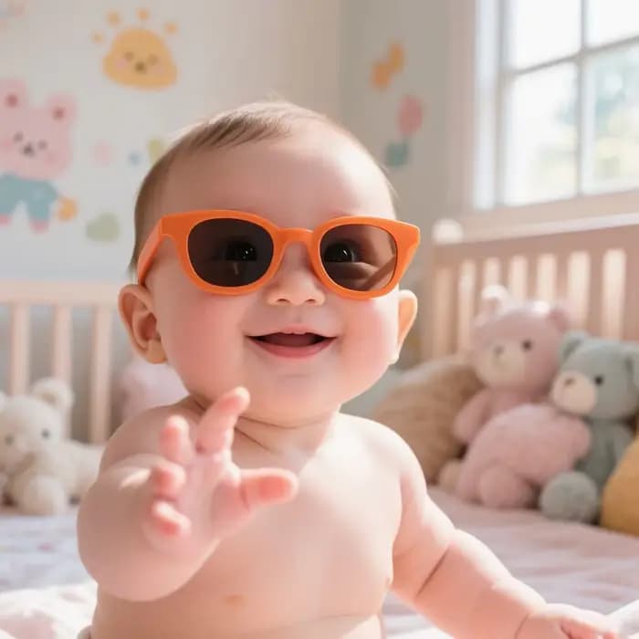 Lunettes de soleil polarisées flexibles et pliables pour nouveau-né de 0 à 24 mois