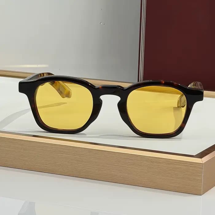 Lunettes de soleil carrées artisanales JMM ZEPHIRIN EPOXY pour homme