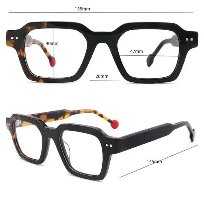 Lunettes en acétate pour hommes