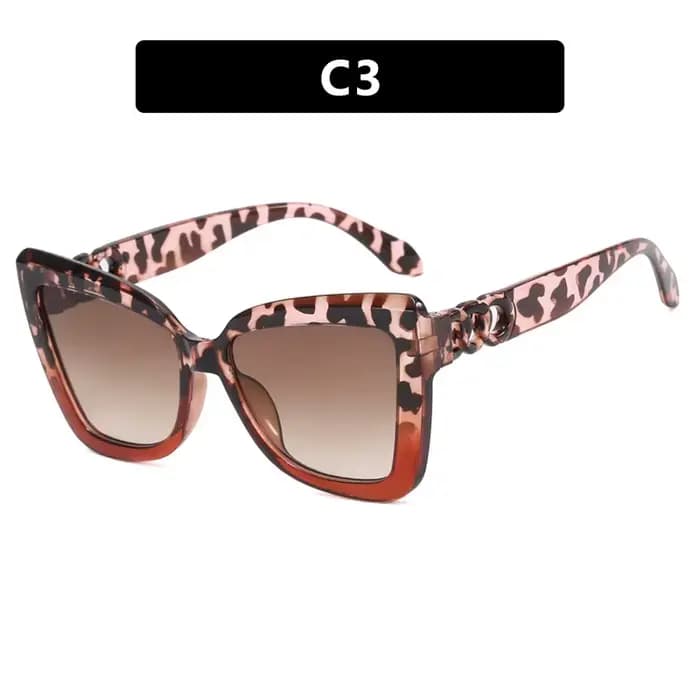 Lunettes de soleil polarisées de luxe à grande monture pour femmes