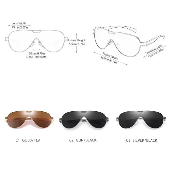Lunettes De Soleil polarisées De luxe pour hommes