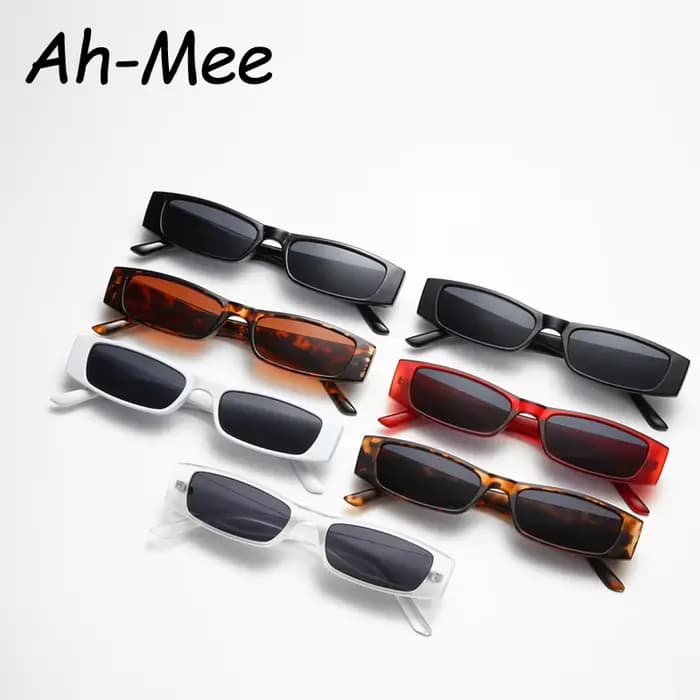 Lunettes de soleil rectangulaires à monture étroite pour femmes