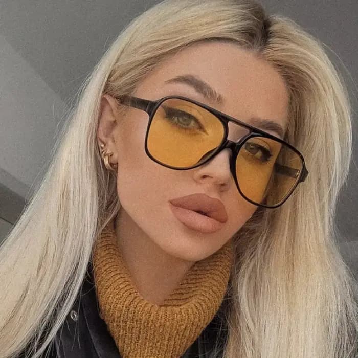 Lunettes de soleil à verres de myopie sur Prescription jaunes