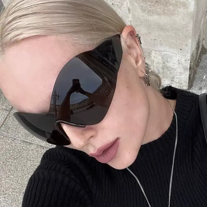 Lunettes de soleil de style punk Y2K pour hommes et femmes