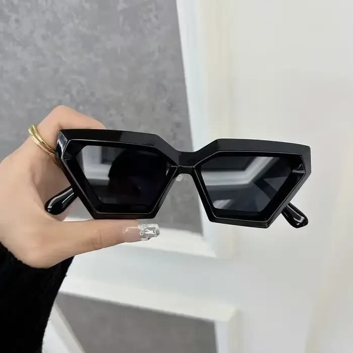 Lunettes de soleil carrées noires pour femmes et hommes