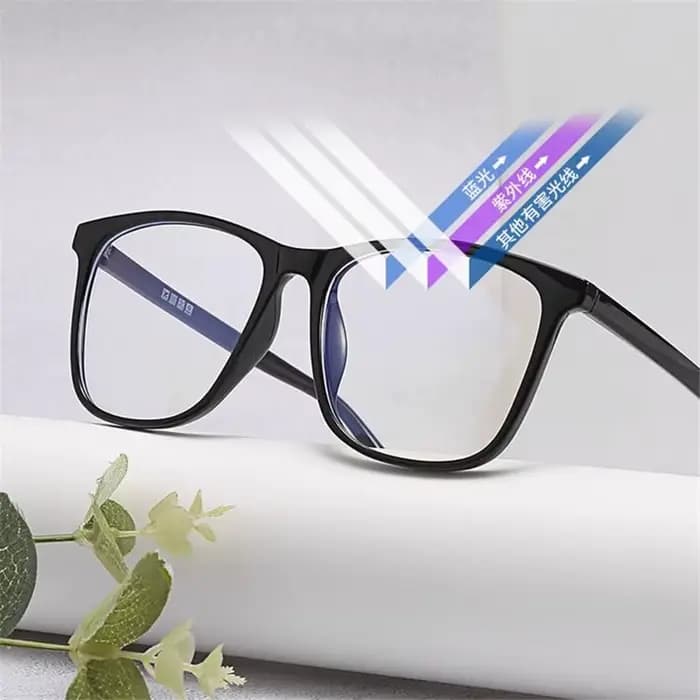 Lunettes de Prescription carrées à grande monture avec degrés Anti rayons bleus/photochromiques/shortropie
