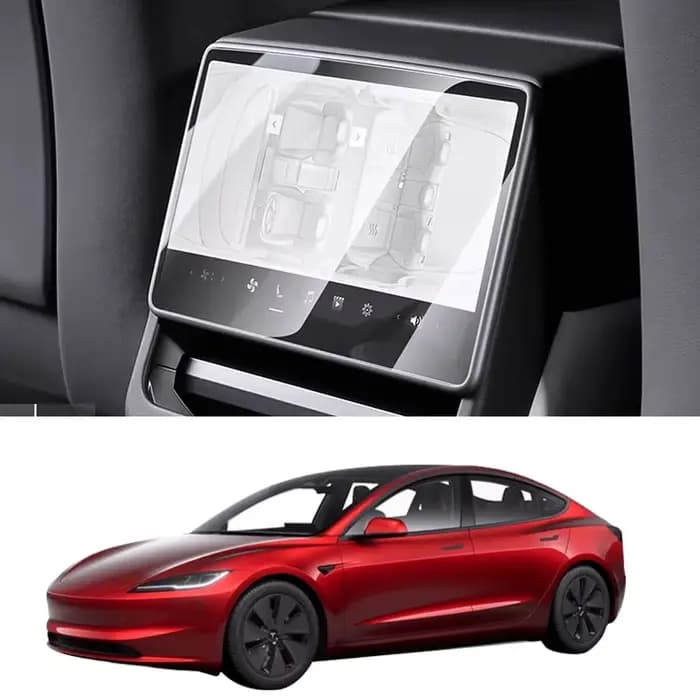 Film de protection en verre trempé pour voiture, pour Tesla modèle 3 Highland modèle Y Juniper 2024 2025, Film pour écran tactile de commande centrale de rangée arrière