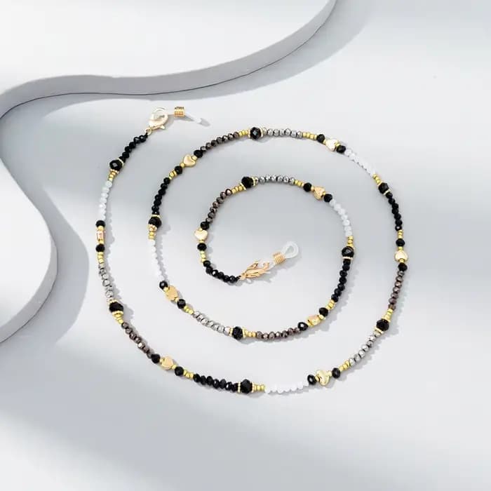 Chaîne de lunettes perlée en cristal