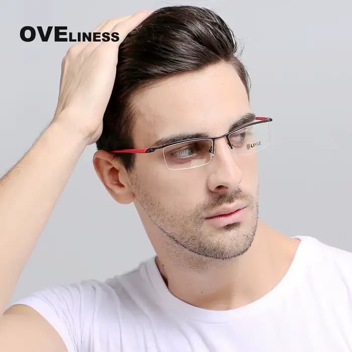 Lunettes optiques avec monture demi-métal pour homme