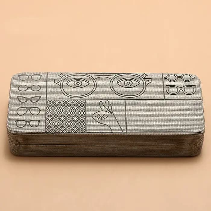 Étui à lunettes à motif géométrique