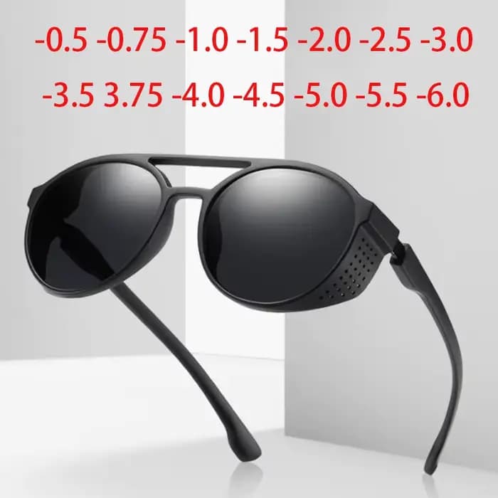 Anti-éblouissement Ovale Prescription Myopie Lunettes De Soleil Fini Mâle Femelle Coloré Lentille Dioptrie