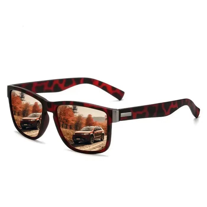 Lunettes de soleil carrées à motif vintage pour hommes et femmes