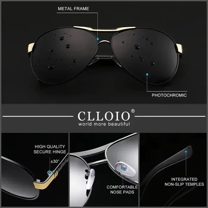 Lunettes de soleil photochromiques pour hommes et femmes
