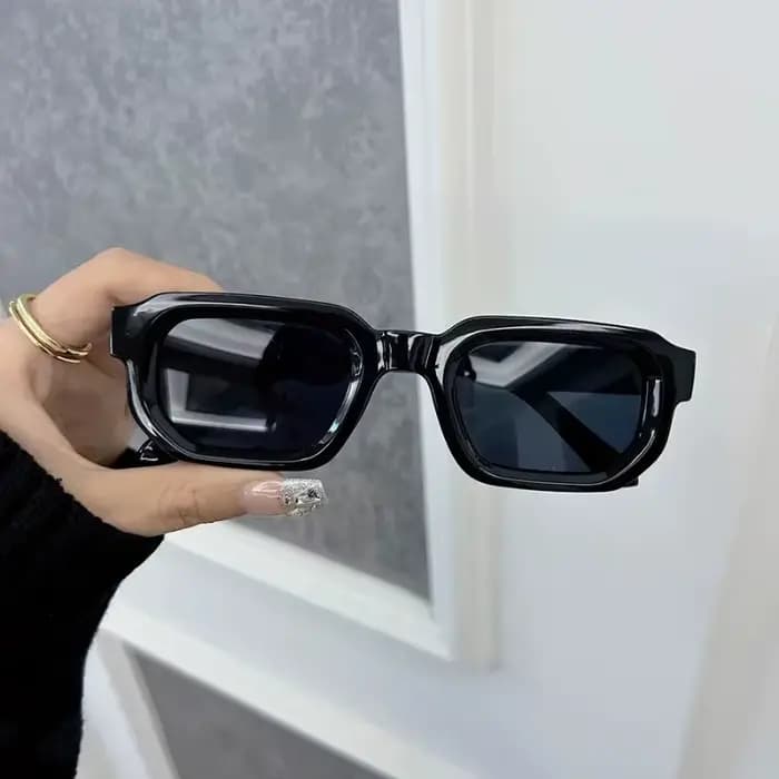 Lunettes de soleil rectangulaires de luxe pour femmes et hommes