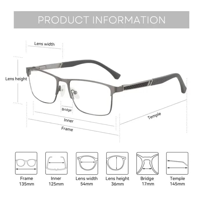 BLUEMOKY mode haute qualité carré moins lunettes de Prescription progressives cadre en Fiber de carbone multifocal