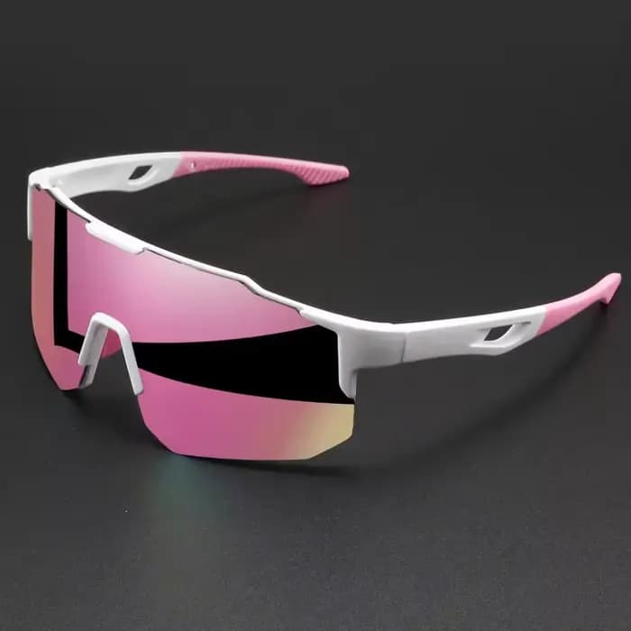 Lunettes de soleil sportives surdimensionnées et colorées - Design enveloppant