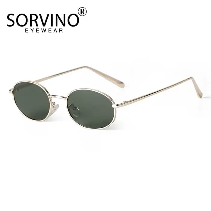 SORVINO rétro petites lunettes de soleil ovales Vintage pour hommes et femmes luxe concepteur unisexe