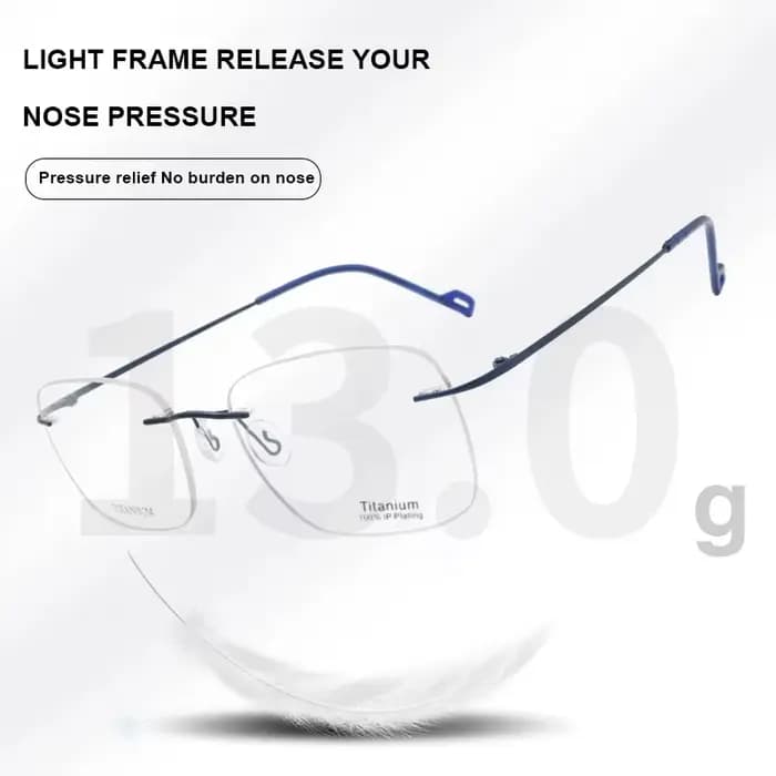 Lunettes de vue en titane pur pour hommes