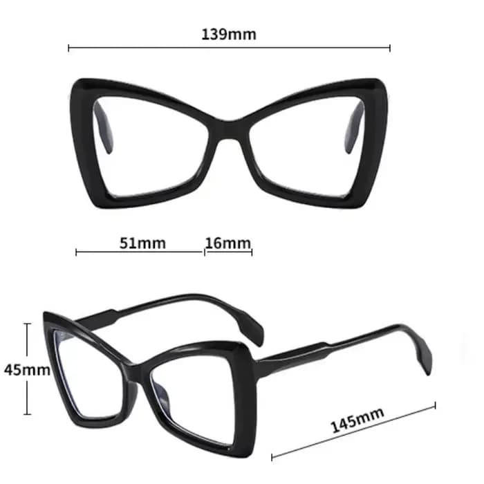 Montures de lunettes irrégulières en forme de papillon pour femmes européennes et américaines