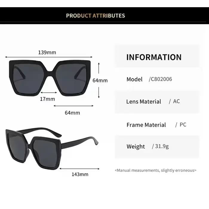 Respzed-Lunettes de soleil noires rétro pour femmes