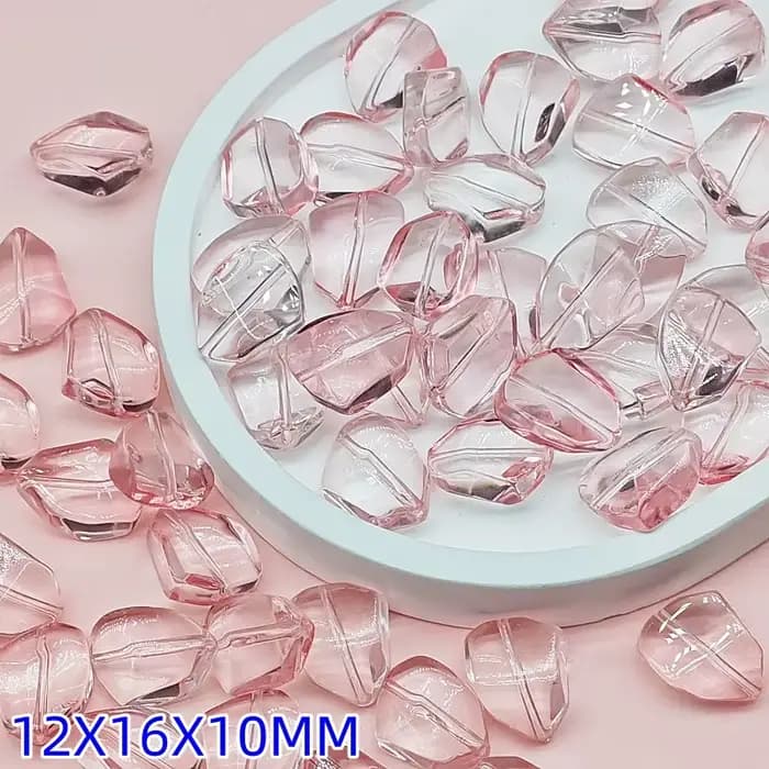 Perles de verre en forme de pierre irrégulière pour bijoux, perles de cristal au chalumeau, bracelet de bricolage, boucles d'oreilles exécutives, accessoires, vente en gros, 10 pièces