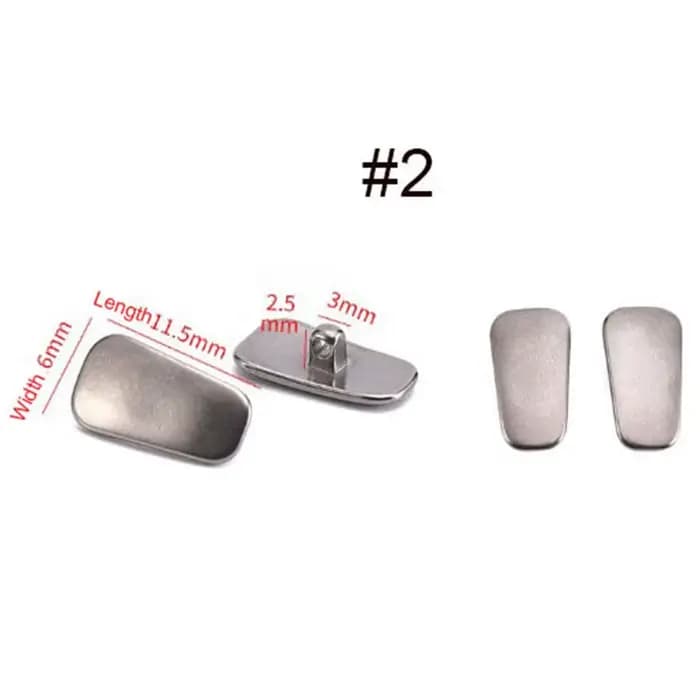 10 paires (20 pièces) plaquettes nasales antidérapantes en titane pour lunettes de soleil