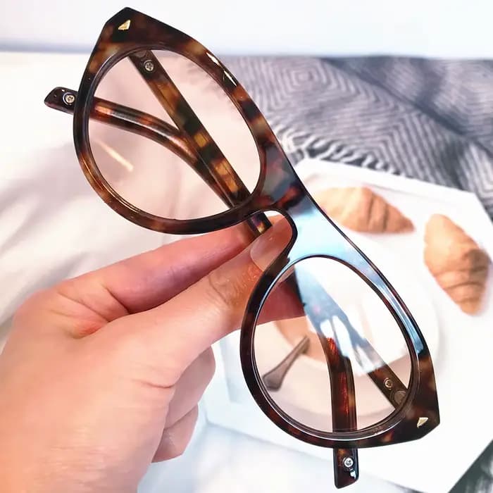 Lunettes de soleil vintage rondes œil-de-chat pour femmes