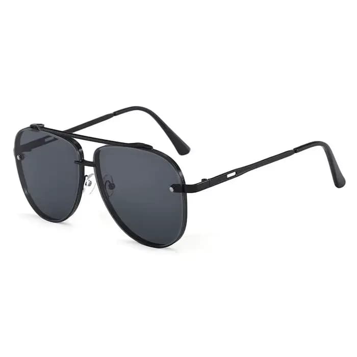 Lunettes de soleil tendance à double monture avec grandes montures