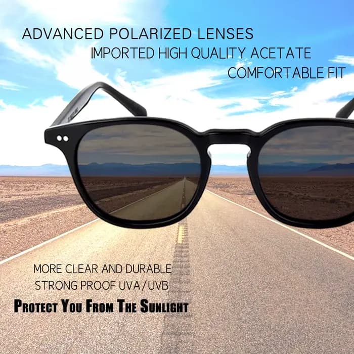 Marque Design hommes carré lunettes de soleil polarisées mode conduite en plein air