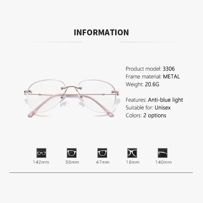 Nouvelles lunettes de prescription progressives sans cadre pour hommes