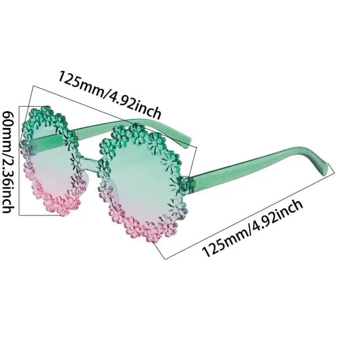GM LUMIAS lunettes de soleil en forme de fleur pour les filles 2025 élégant multicolore décor nuances enfants Ins à la