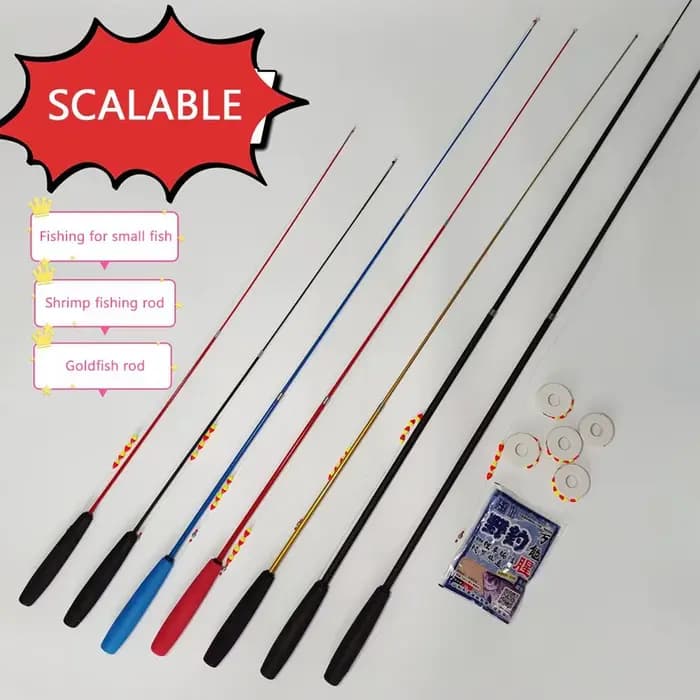 Canne à pêche télescopique en fibre de verre, équipement de pêche ChlorTravel, ensemble de leurres de moulinet, hameçons d'alimentation, plus récent