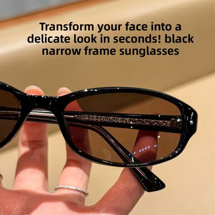 CLLOIO Lunettes de soleil ovales minimalistes pour femmes