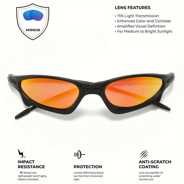Lunettes de soleil de sport colorées à petite monture futuriste
