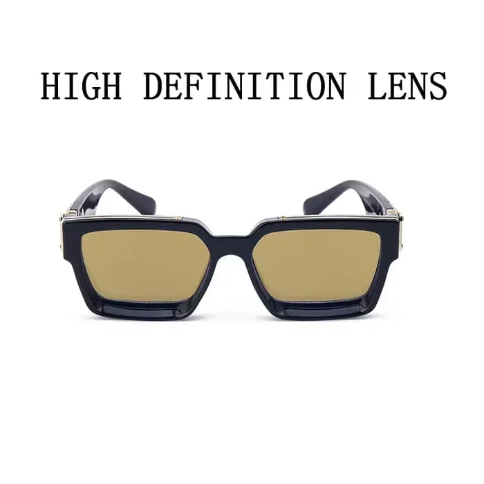Carré surdimensionné millionnaire mode lunettes De soleil De luxe pour hommes Vintage