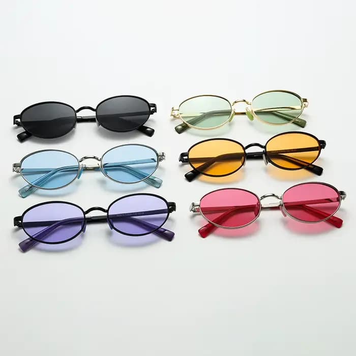 Lunettes de soleil ovales SEAMERGO Hip-hop pour femmes et hommes