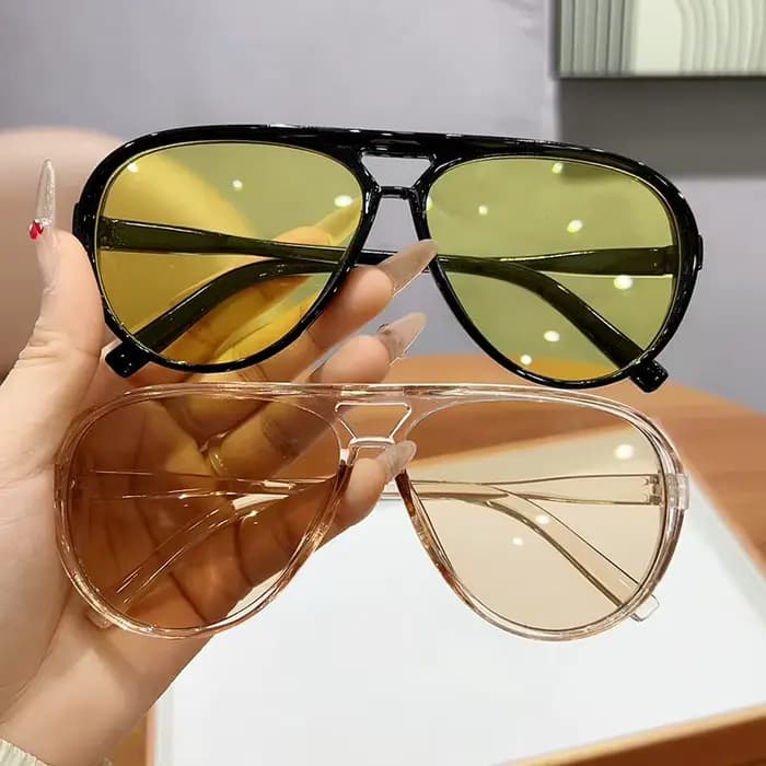 Lunettes de soleil tendance à Double faisceau pour femmes