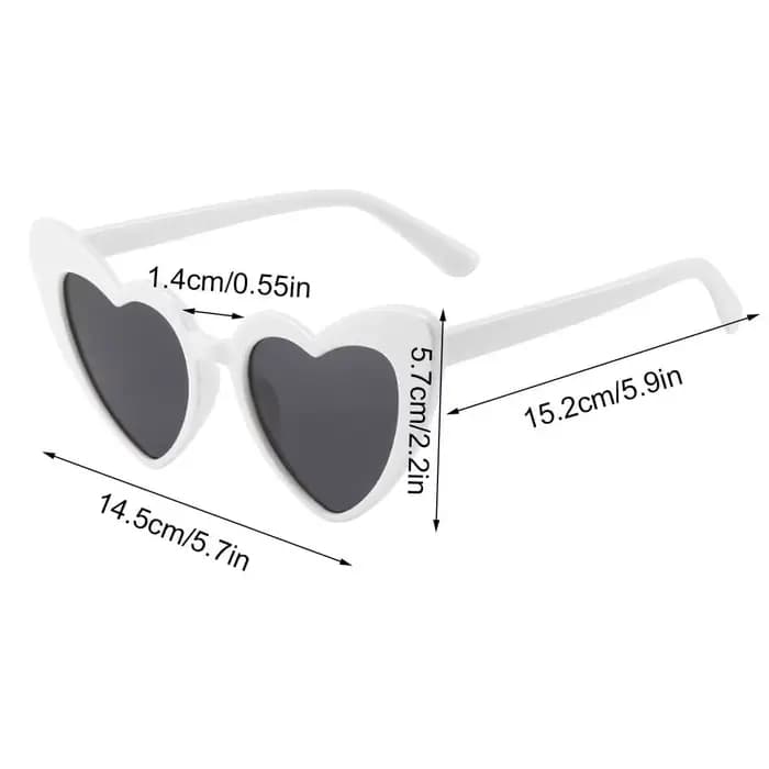 Lunettes de soleil en forme de cœur pour femmes