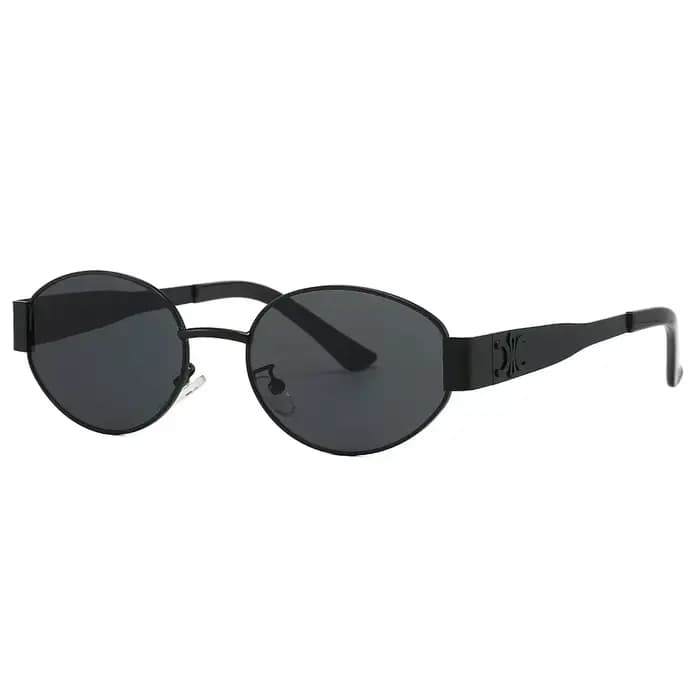 Lunettes de soleil unisexes de luxe en métal