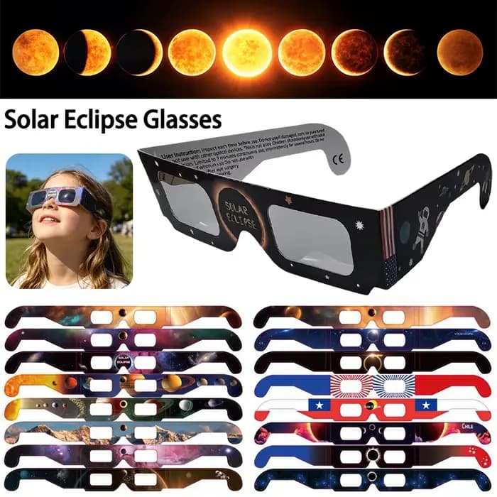 Lunettes d'éclipse solaire approuvées pour observation directe du soleil