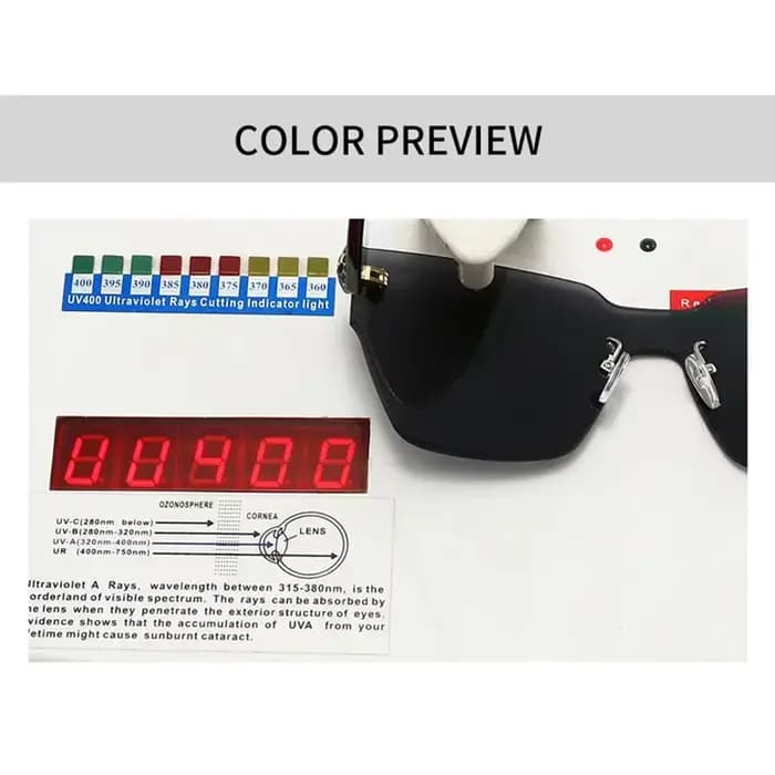 Lunettes de soleil Vintage sans bords pour hommes et femmes