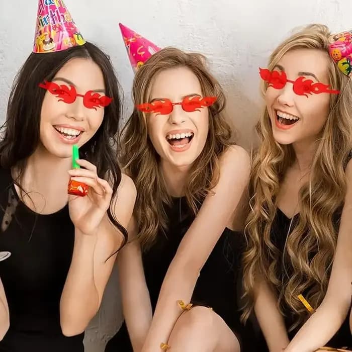 Lunettes de soleil à flamme en plastique