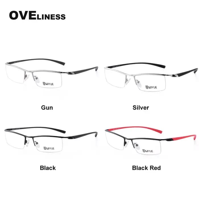 Lunettes optiques avec monture demi-métal pour homme