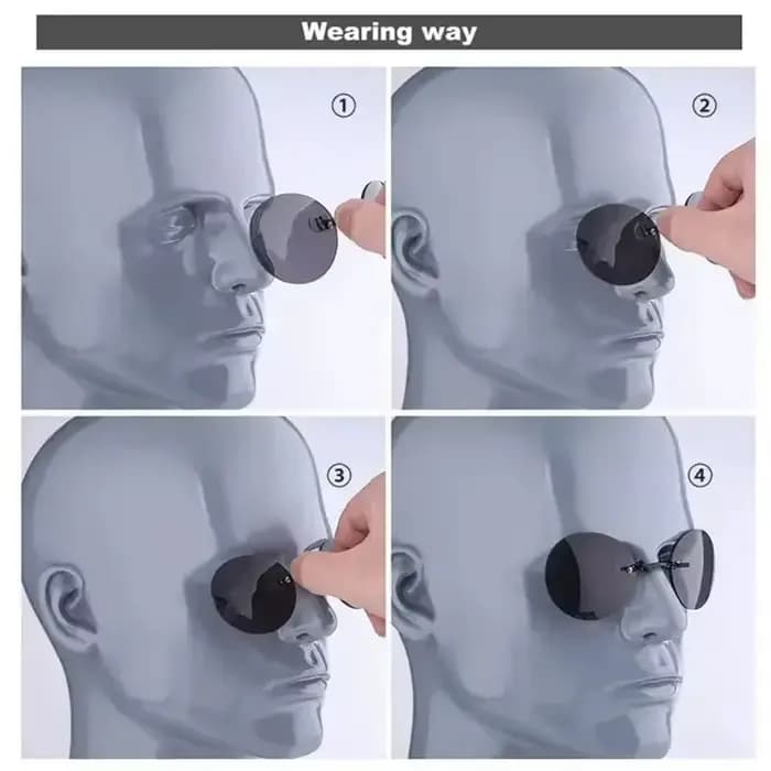  Lunettes de soleil VIEWRING1-2PCS à clipser sur le nez