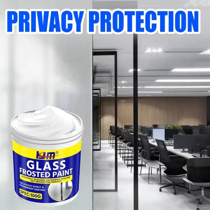 Peinture pour verre dépoli, finition mate, protection anti-exposition, film de confidentialité imperméable et perméable à la lumière pour salle de bain, douche, fenêtre, porte