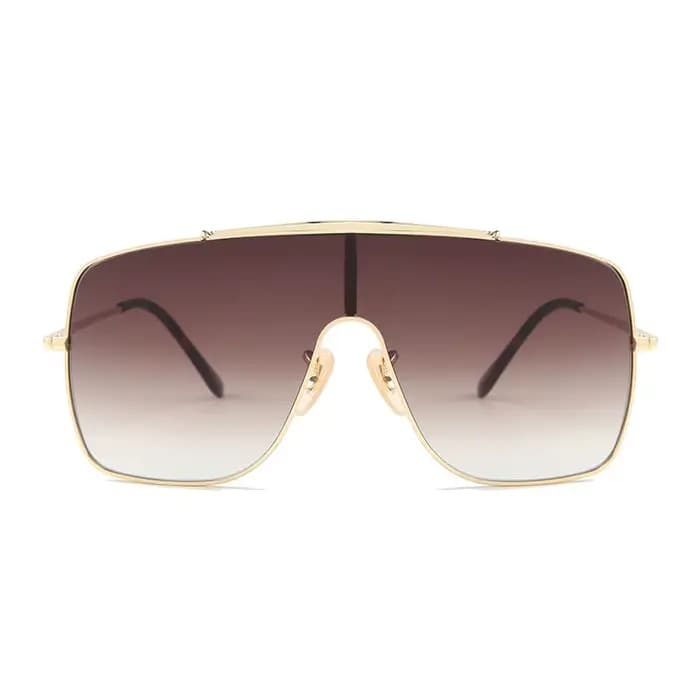 Lunettes de Soleil Tendance Hip Hop avec Verres Monobloc