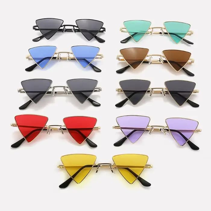 Petites lunettes de soleil triangulaires Hiphelicopter pour femmes et hommes