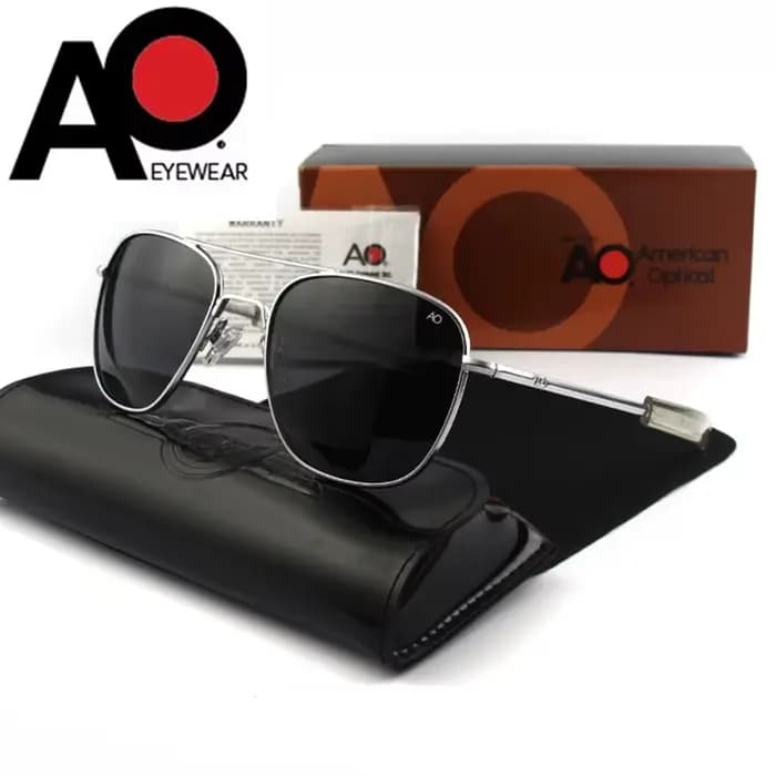 Pilot AO lunettes de soleil hommes Top qualité armée américaine militaire miroir AGX verre trempé lentille