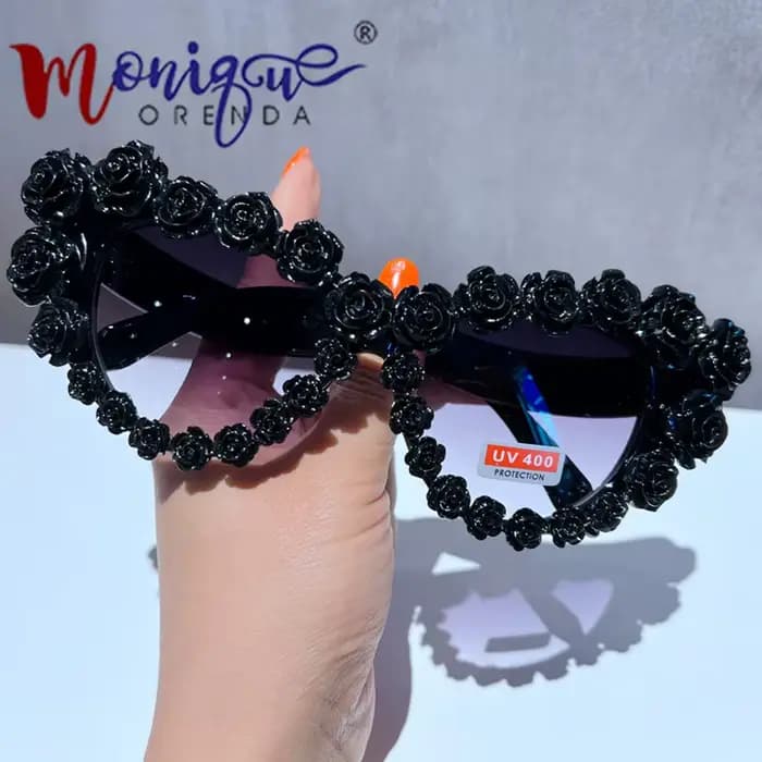 Lunettes de soleil yeux de chat baroques pour femmes